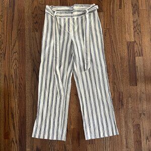 Rebecca Minkoff Pants Grey And Cream Striped Pants Size 10